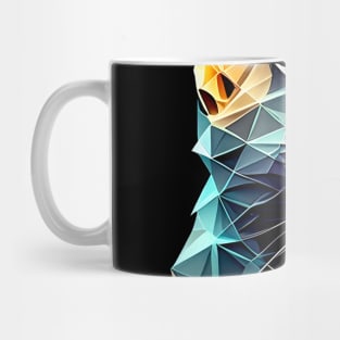 Geometric Cat No. 1: Dark Background (on a no fill background) Mug